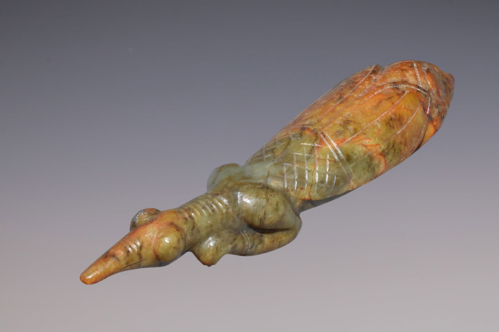 An Exquisite Hemo Jade Mantis - 4