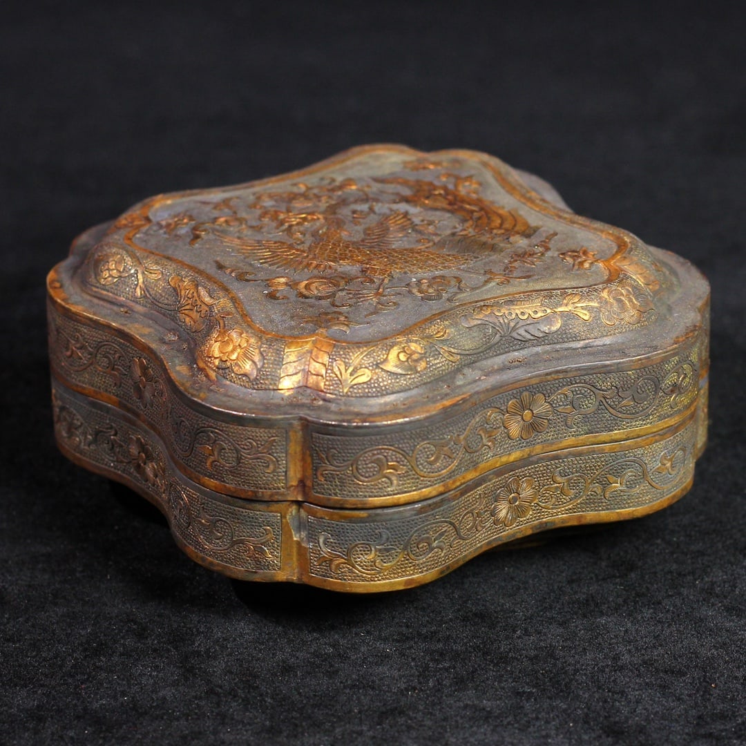 An Exquisite Gilt Bronze Phoenix Pattern Box - 8