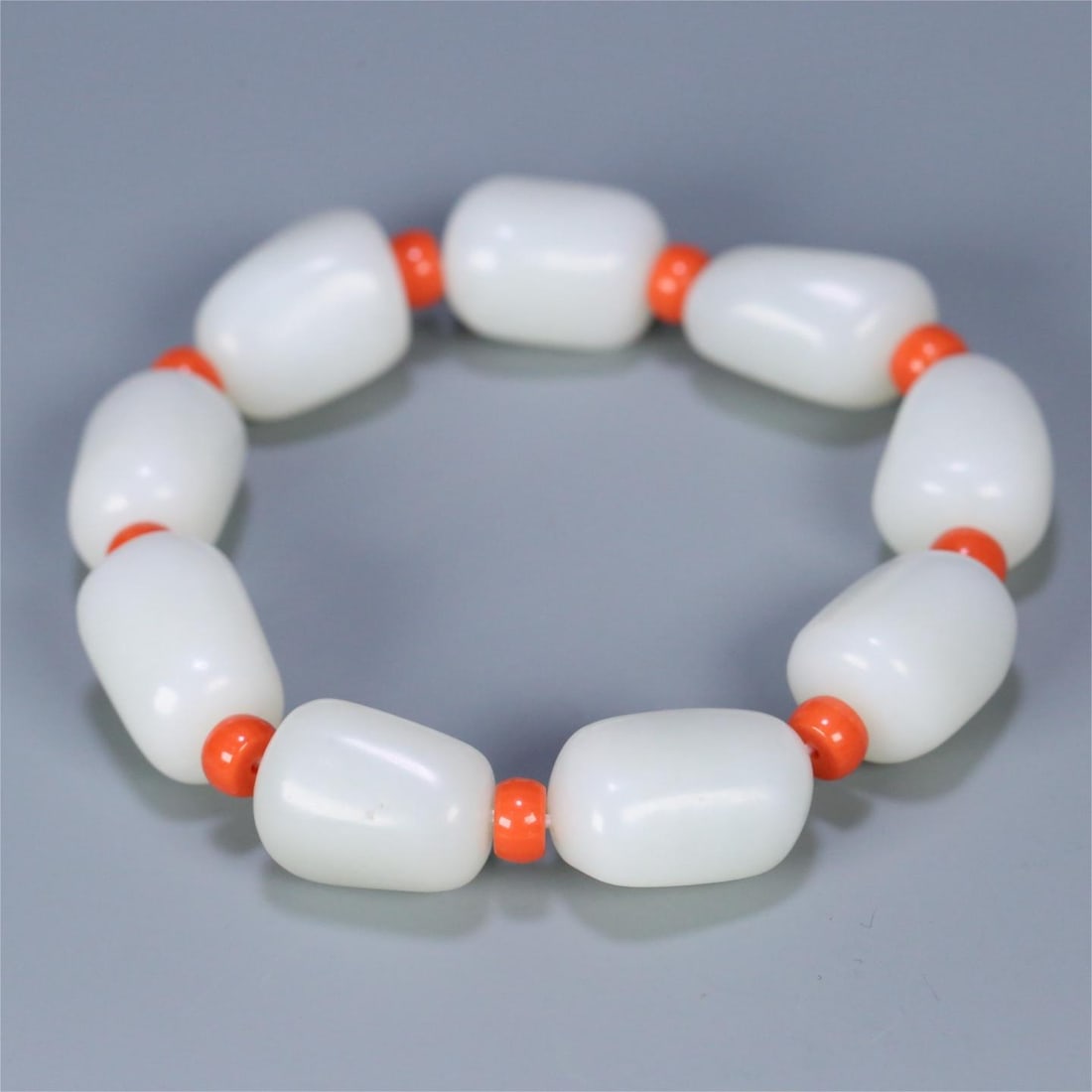 A beautiful Hetian white jade bracelet (1 of 9)