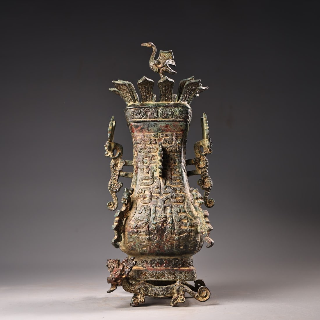A finely crafted pure copper all-bronze lotus crane square teapot: A fine pure copper all-bronze lotus crane square pot Size: H: 35 cmW: 15 cm W: 2.3 kg (The Dimensions Of All Batches Are Manually Measured.If You Need More Detailed Information, Please Contact Our Cus