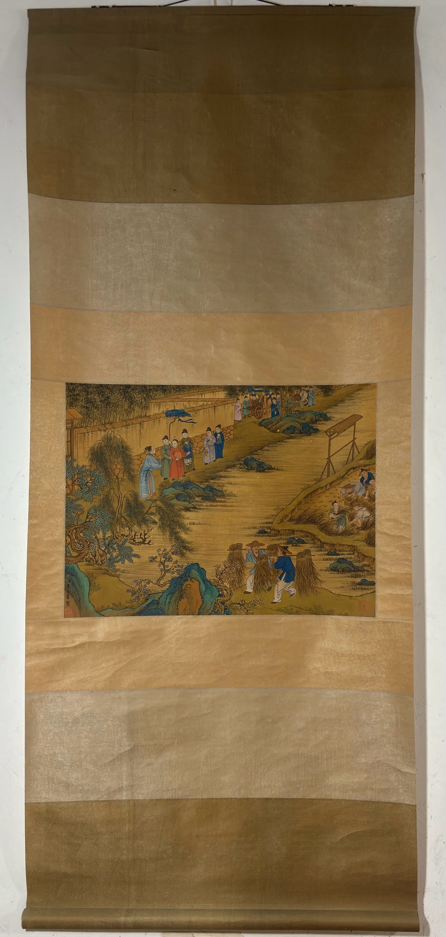 A Qing dynasty portrait scroll scroll painting by Wang Su (1 of 9)