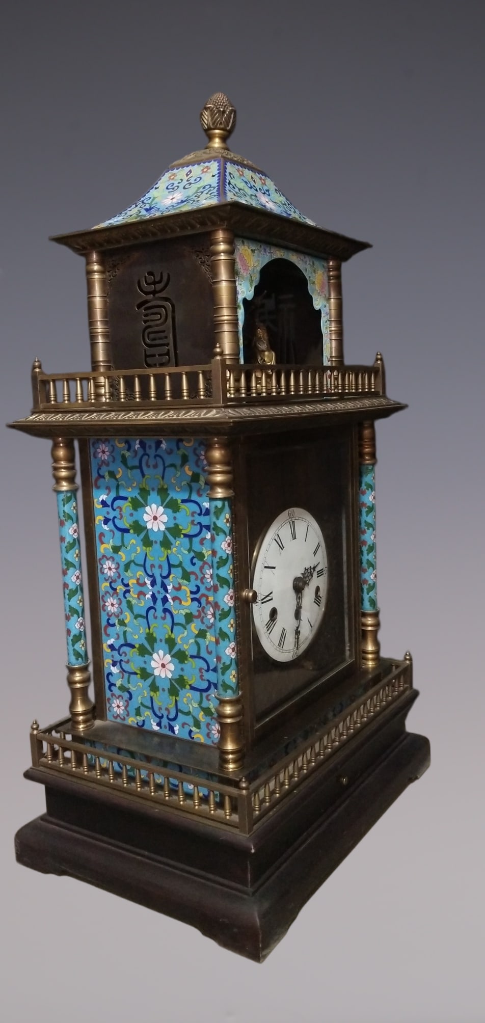 An Exquisite Bronze Lotus Pattern Clock - 2