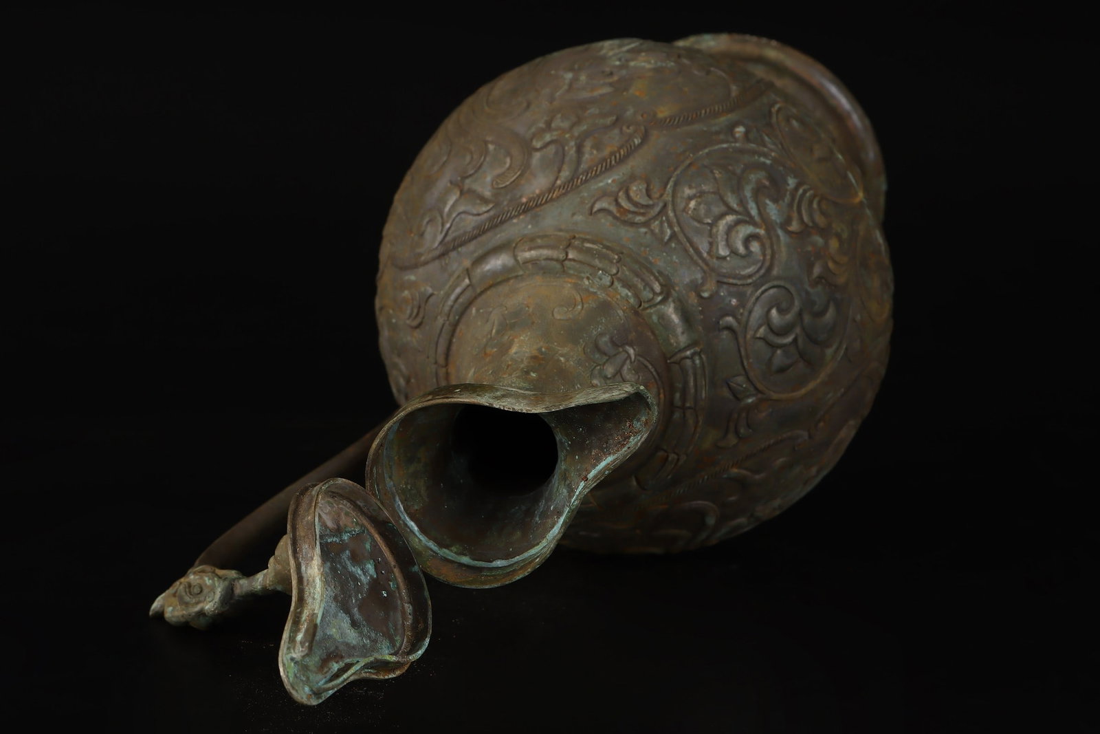 An Exquisite Silver Phoenix Pattern Ewer - 7