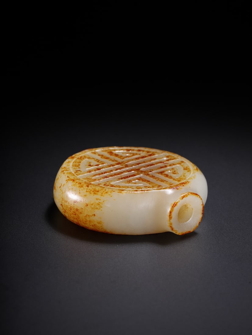 A beautiful Hetian jade longevity character pattern snuff bottle - 5