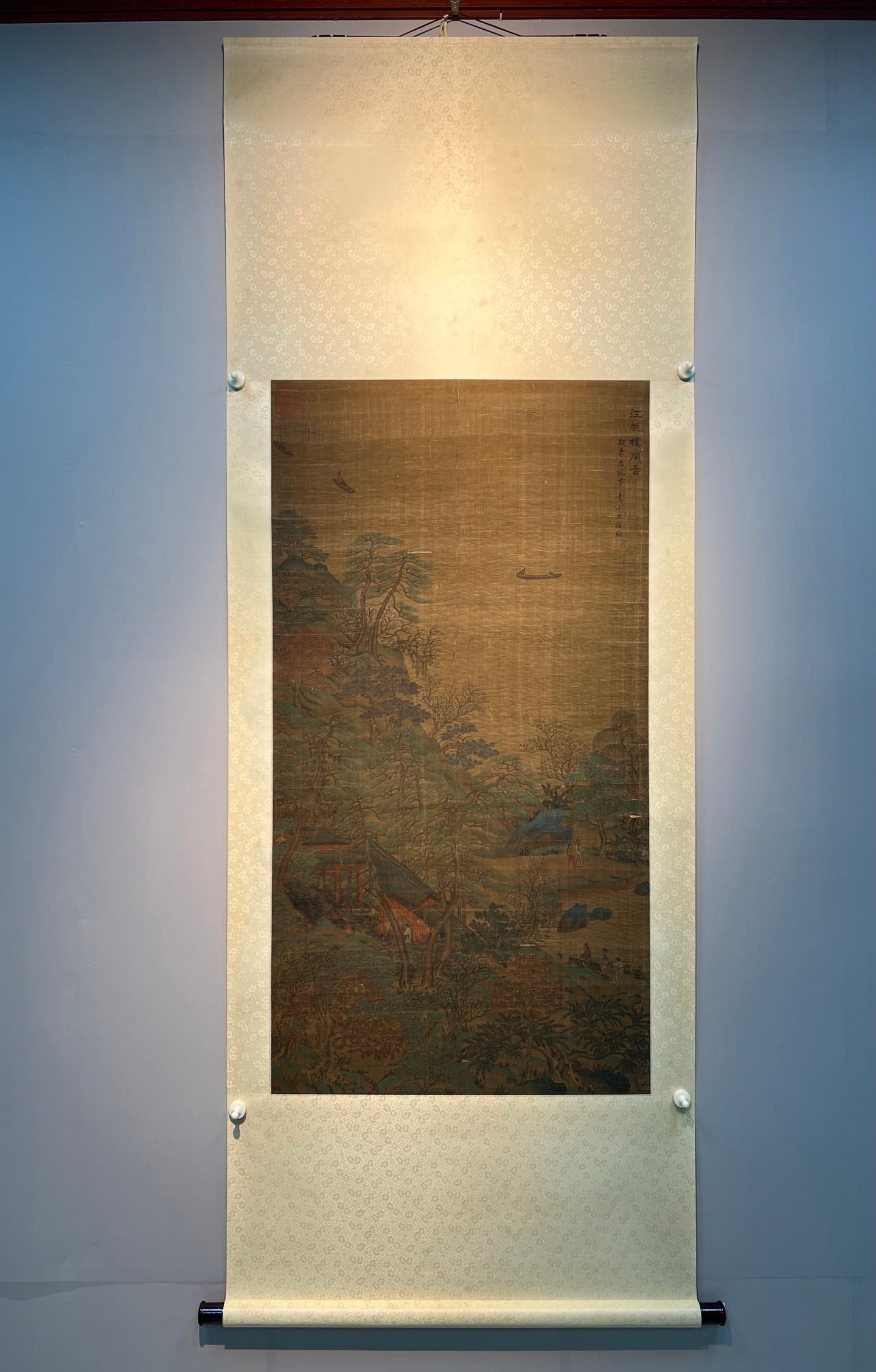 A silk painting by Zhao Boju: Zhao Boju's silk painting Size: Painting coreSize: 125 cm x66 cm (The Dimensions Of All Batches Are Manually Measured.If You Need More Detailed Information, Please Contact Our Customer Service Before 
