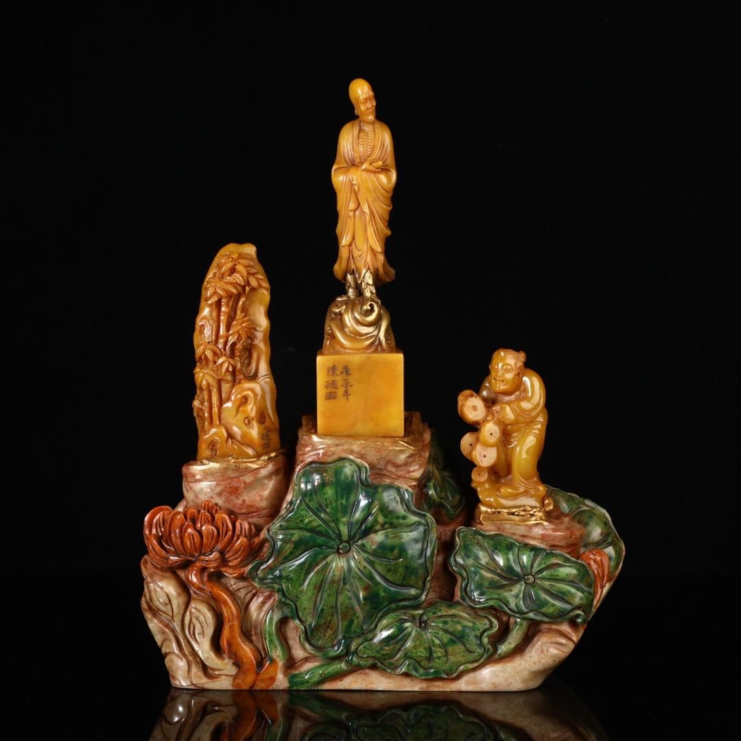 A beautiful ornament: Exquisite ornaments Size: H:23.5cmx T: 19cm W: 2.165 kg (The Dimensions Of All Batches Are Manually Measured.If You Need More Detailed Information, Please Contact Our Customer Service Before Bidding.)