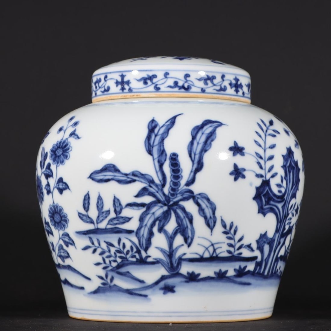 A blue-and-white jar with the character 'Heaven' motif from the Ming Dynasty Chenghua period (1 of 6)