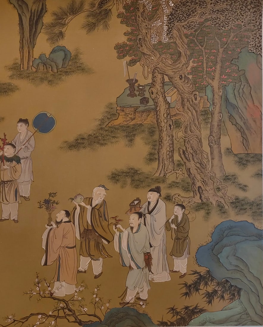 A Ming Dynasty painting dedicated to Qiu Ying's birthday - 8