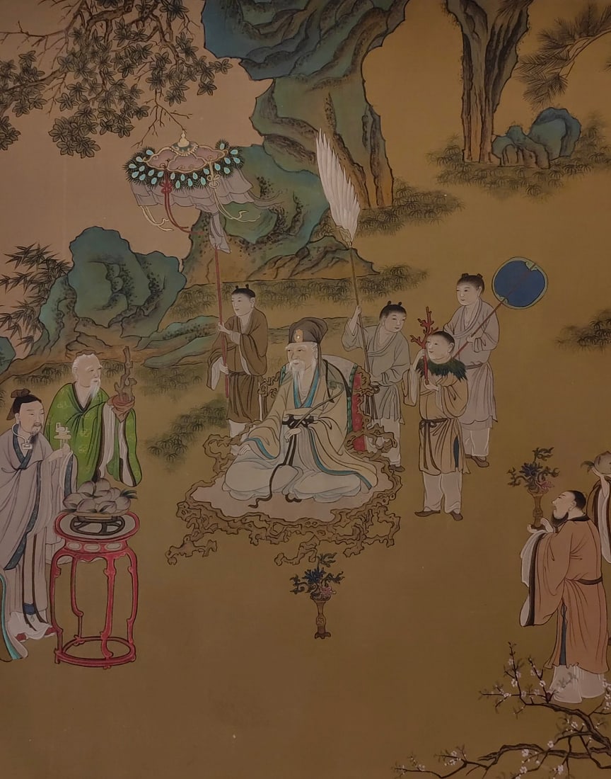 A Ming Dynasty painting dedicated to Qiu Ying's birthday - 9