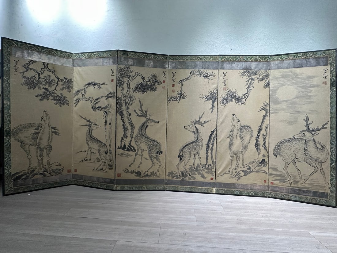 A painting by Bada Shanren: Paintings by Bada Shanren Size: Painting coreSize:61 cm x139 cm x6 cm (The Dimensions Of All Batches Are Manually Measured.If You Need More Detailed Information, Please Contact Our Customer Service Be