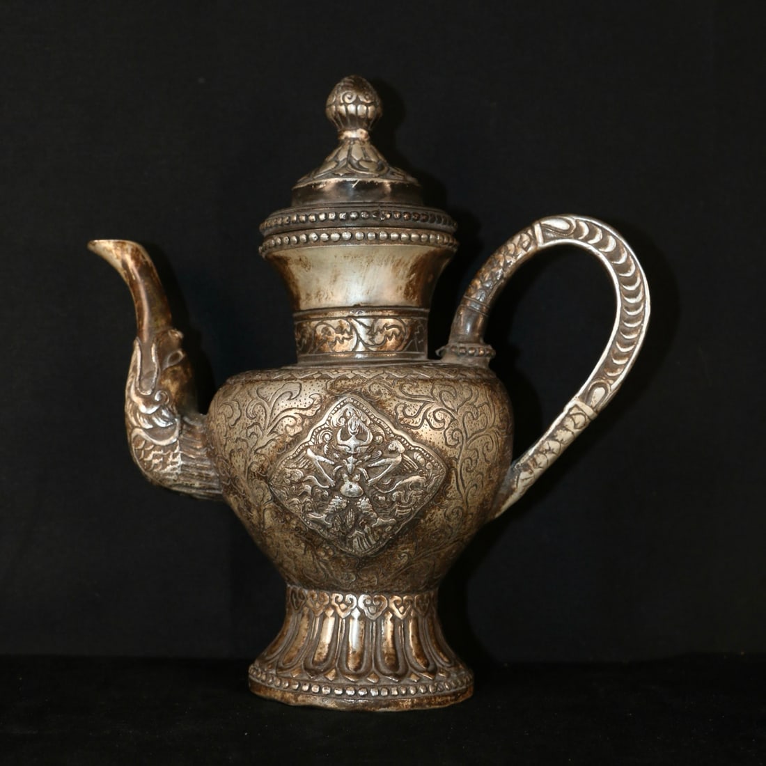 A fine copper gilt silver small treasury pot (1 of 10)