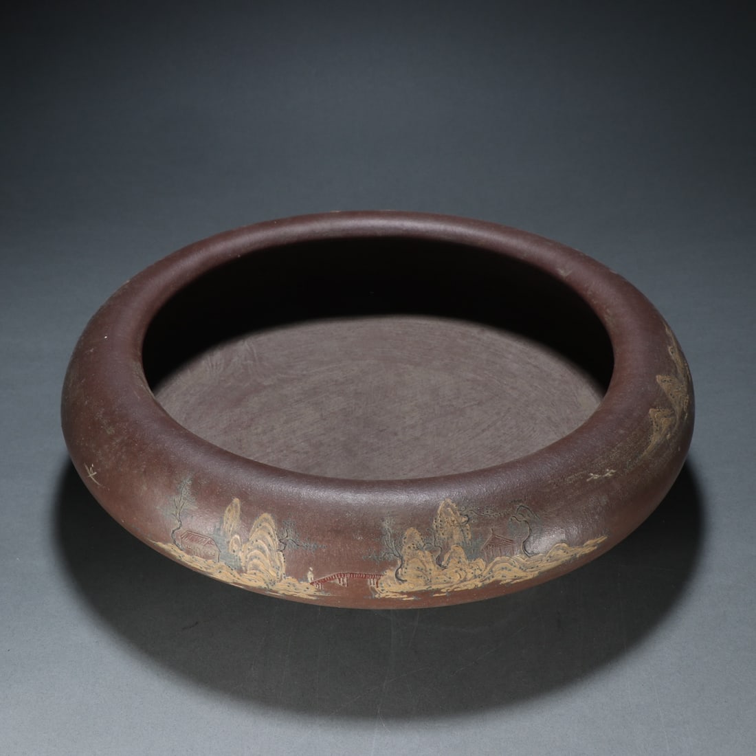A purple clay landscape water basin from Tiehua Pavilion (1 of 9)