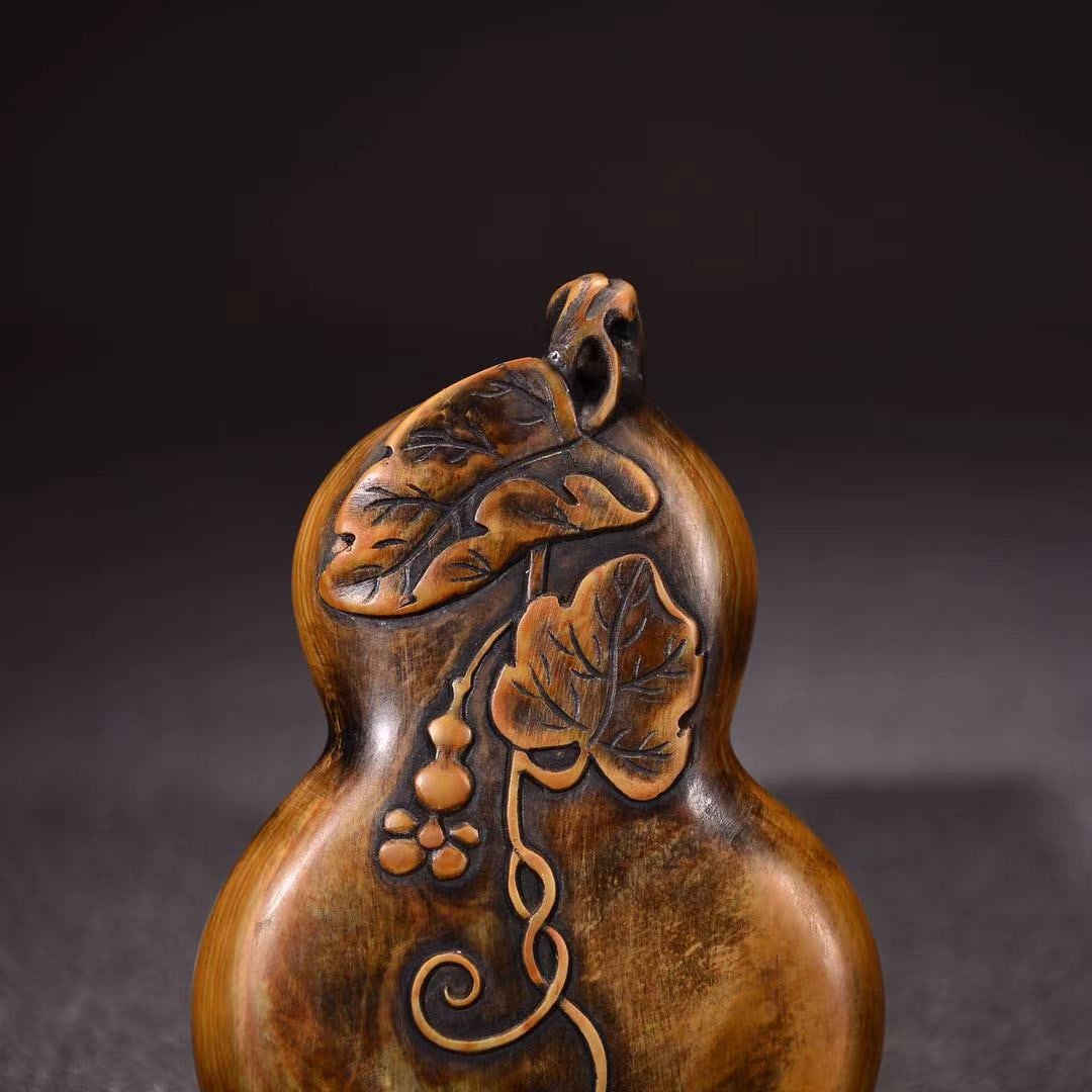 A finely crafted Pine-flowered three-body Fulu set inkstone - 3