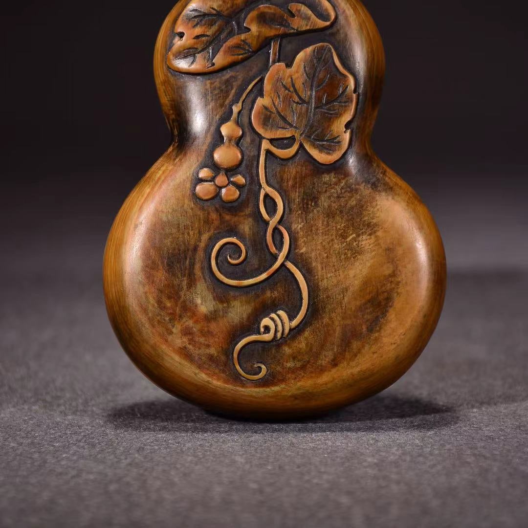 A finely crafted Pine-flowered three-body Fulu set inkstone - 4