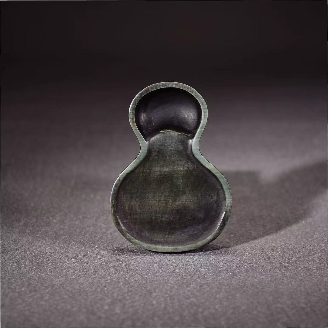 A finely crafted Pine-flowered three-body Fulu set inkstone - 7
