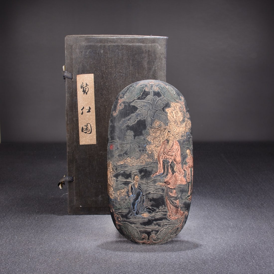 A beautiful ornament depicting Huizhou virtuous scholars: Exquisite Huizhou Virtuous Scholars Painting Ornament Size:21.7x11x4cm W: 0.807 kg (The Dimensions Of All Batches Are Manually Measured.If You Need More Detailed Information, Please Contact Our Custom