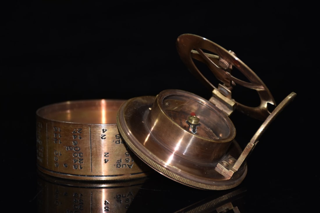 A beautiful pure copper compass - 3