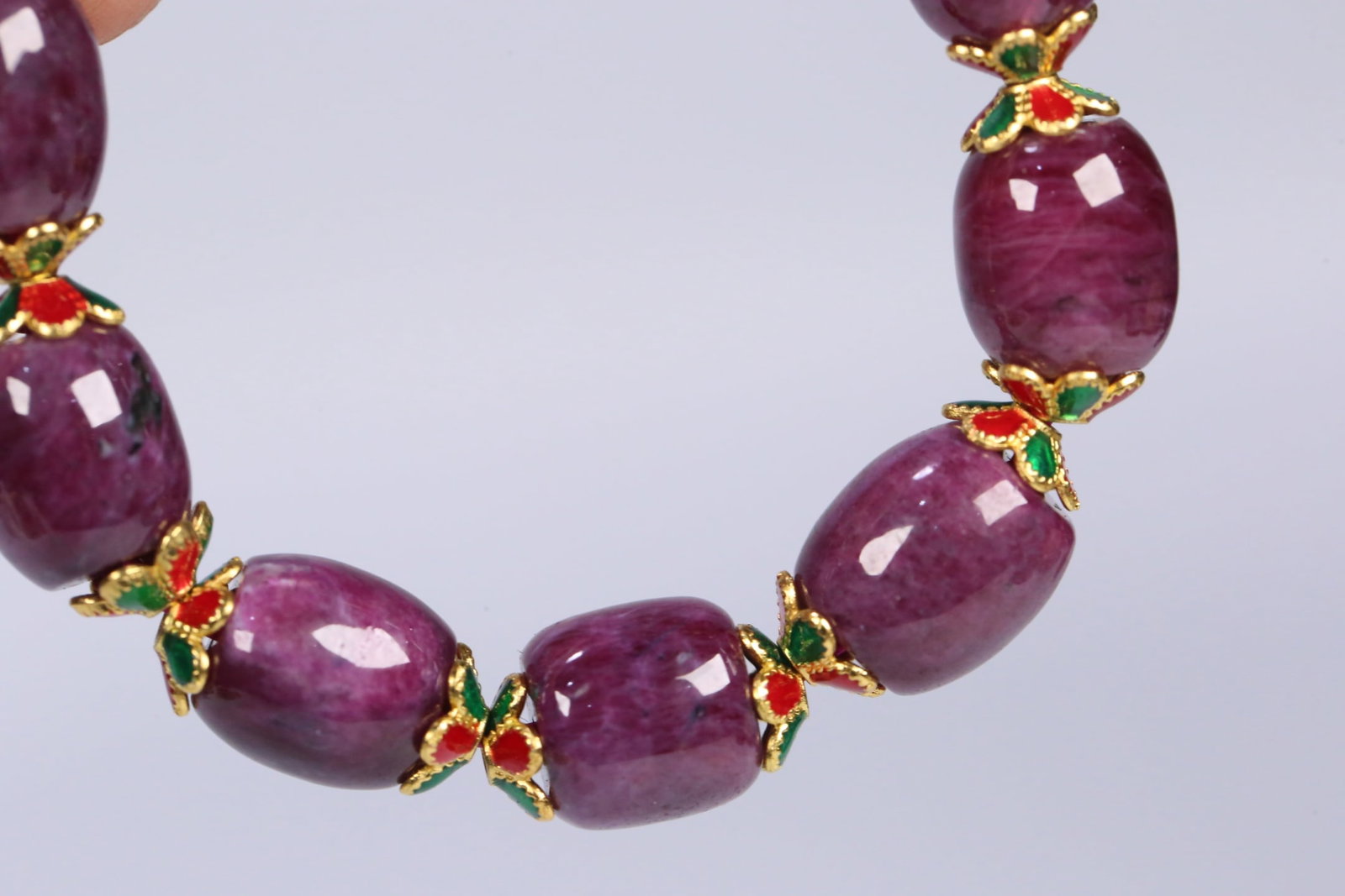 A beautiful ruby date bead bracelet - 7