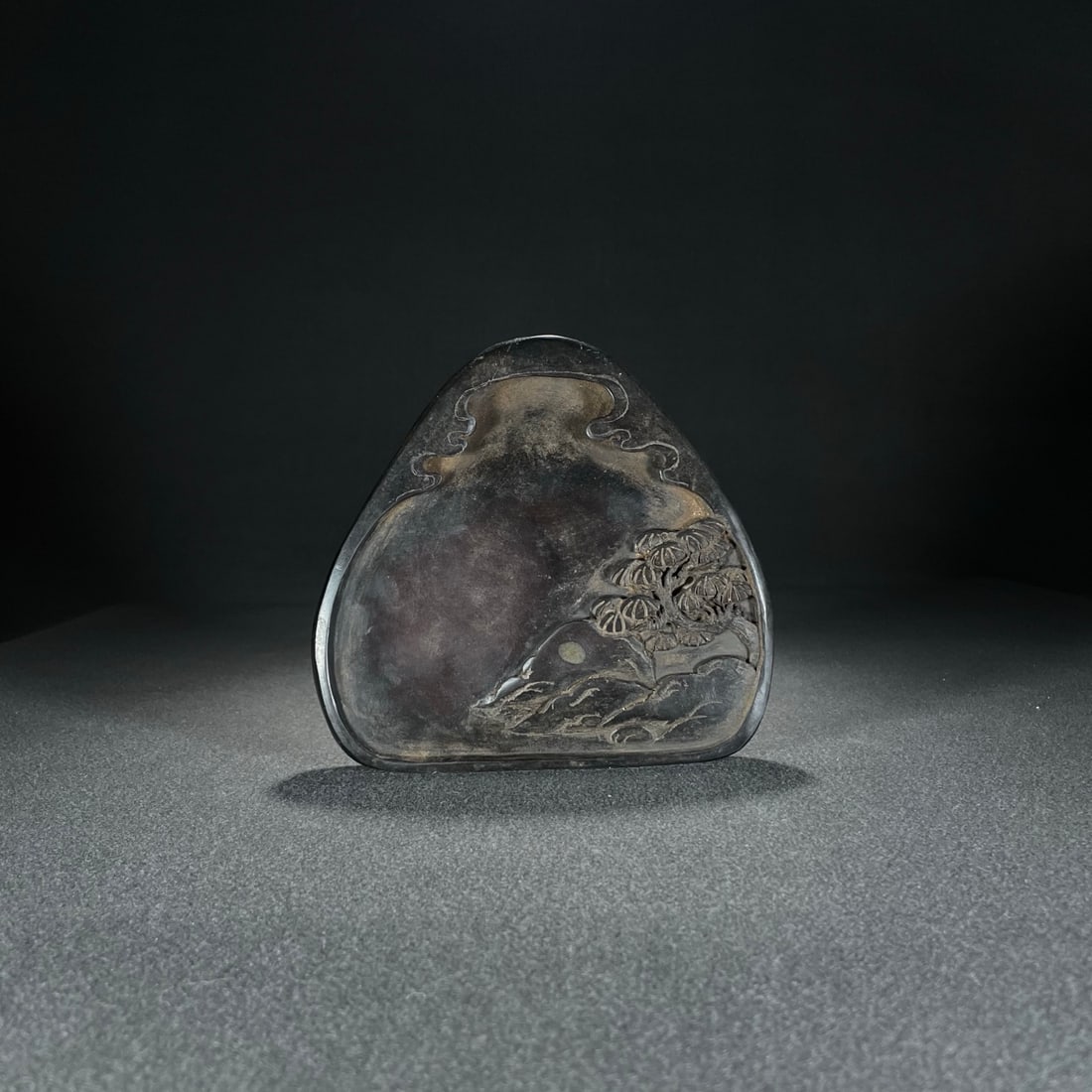 A delicate plum blossom pine wood inkstone (1 of 9)