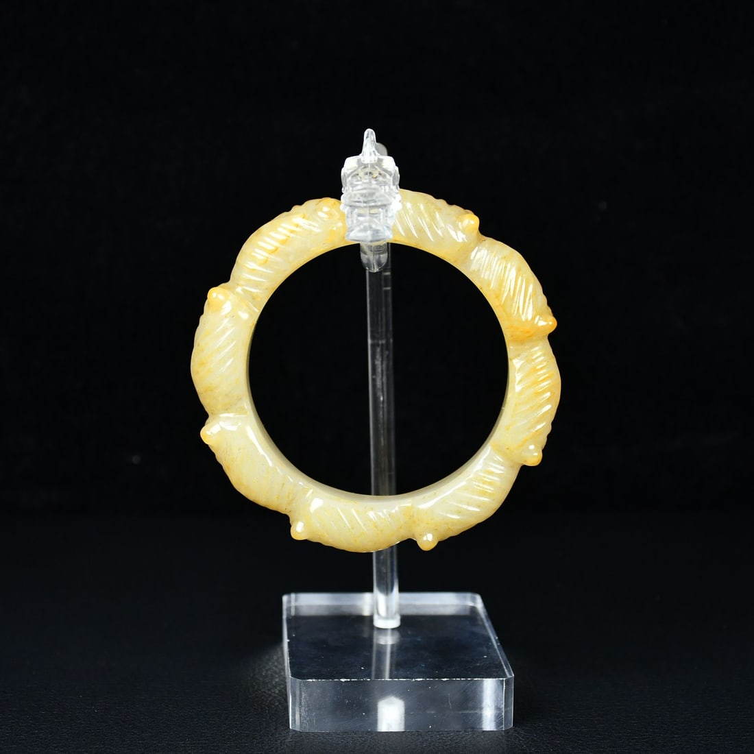 An Exquisite White Jade Cicada Pattern Bracelets - 2
