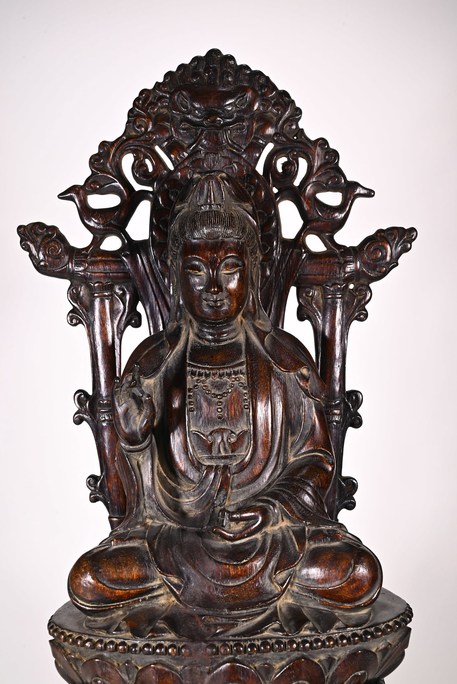A Huge Eaglewood Buddha Statue,With Scriptures - 2