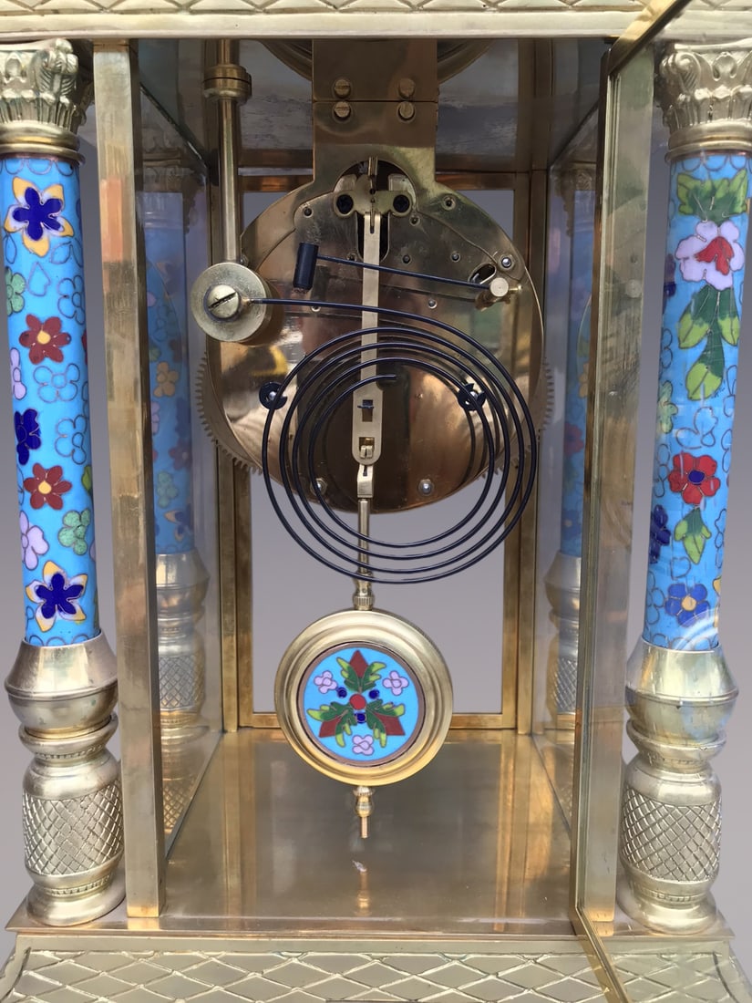 An Exquisite Gilt Bronze Lotus Pattern Clock - 8