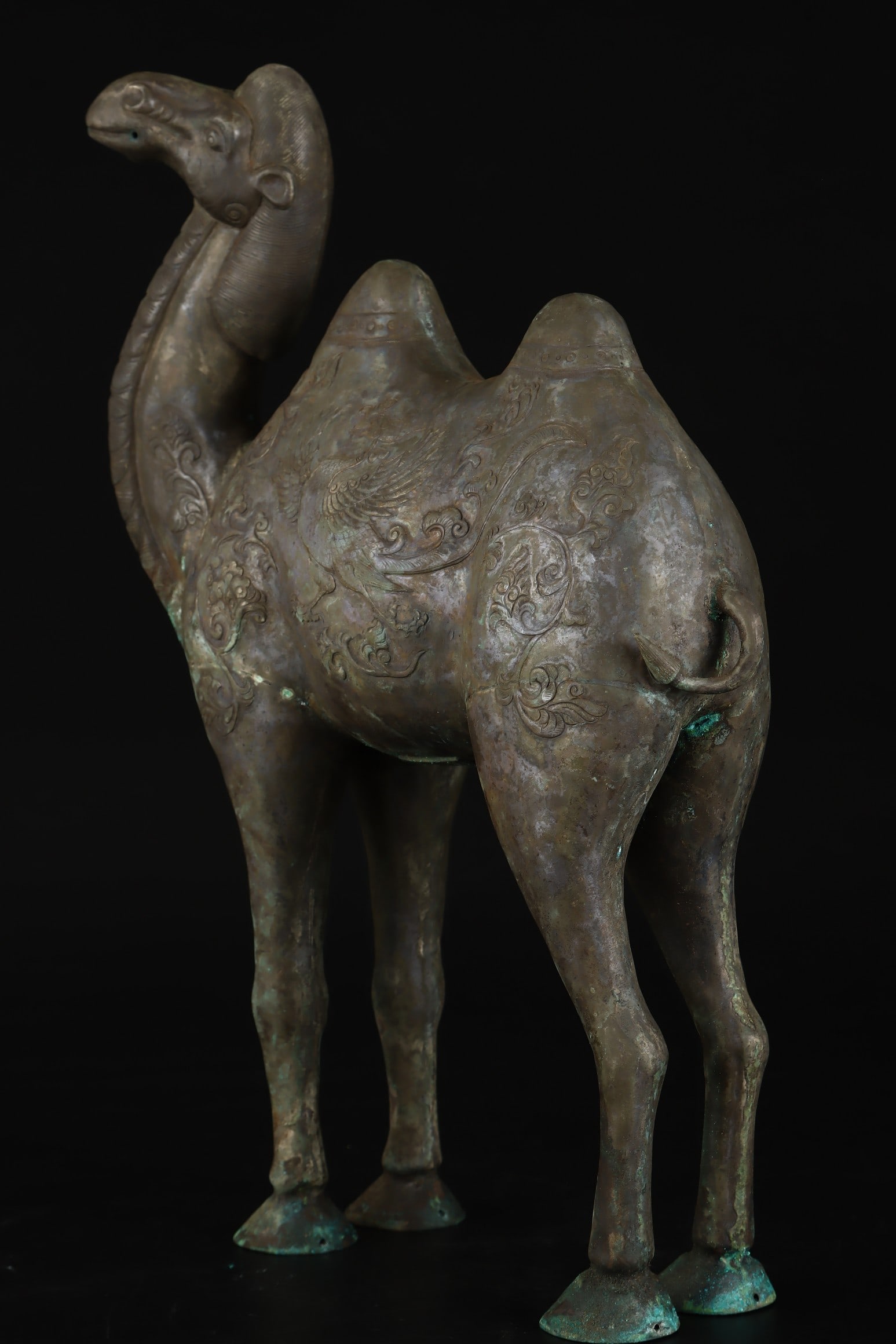 A Rare Silver Phoenix Pattern Camel Ornament - 3