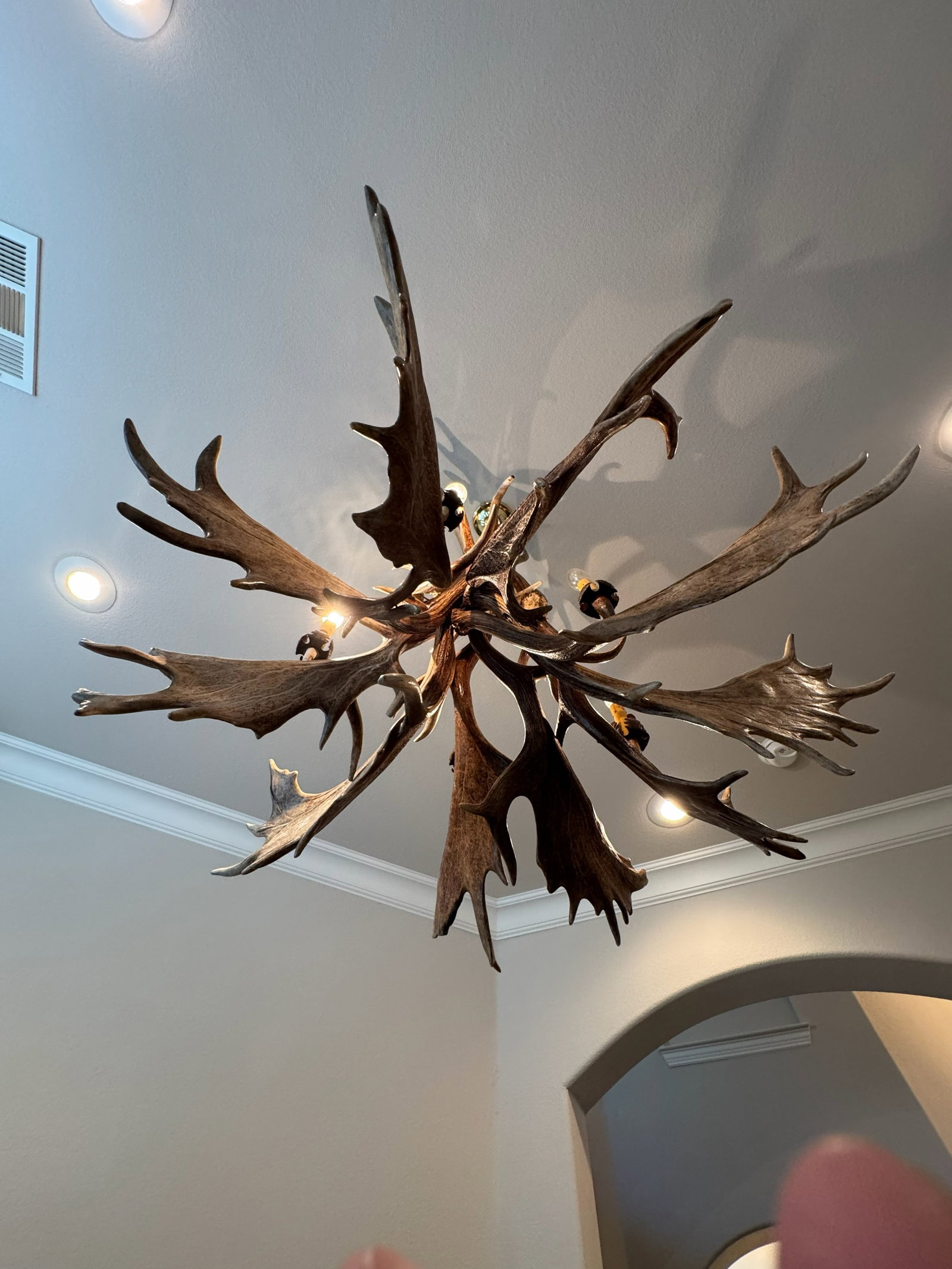 Rustic Antler Multi-Light Hanging Chandelier - 3