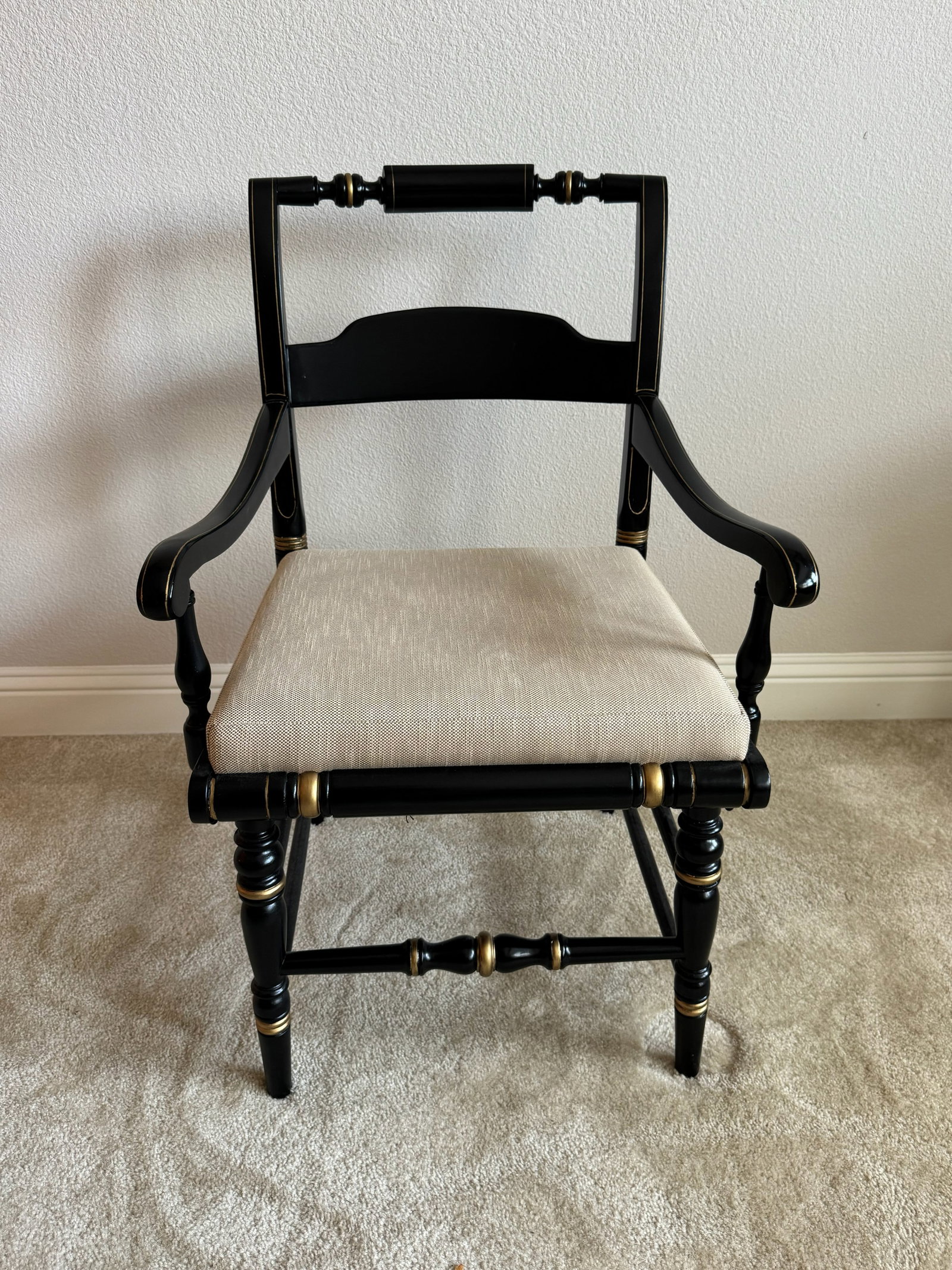 Martha Stewart Signature for Bernhardt "North River" Chair: High-end designer craftsmanship meeting traditional American heritage! Produced as part of the acclaimed Martha Stewart Signature Collection in collaboration with Bernhardt Furniture, this handsome
