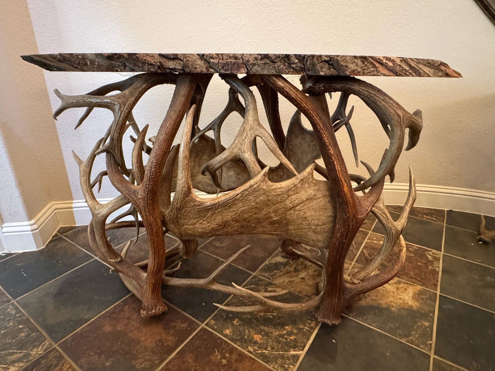 Statement Artisan Live-Edge Console Table with - 6
