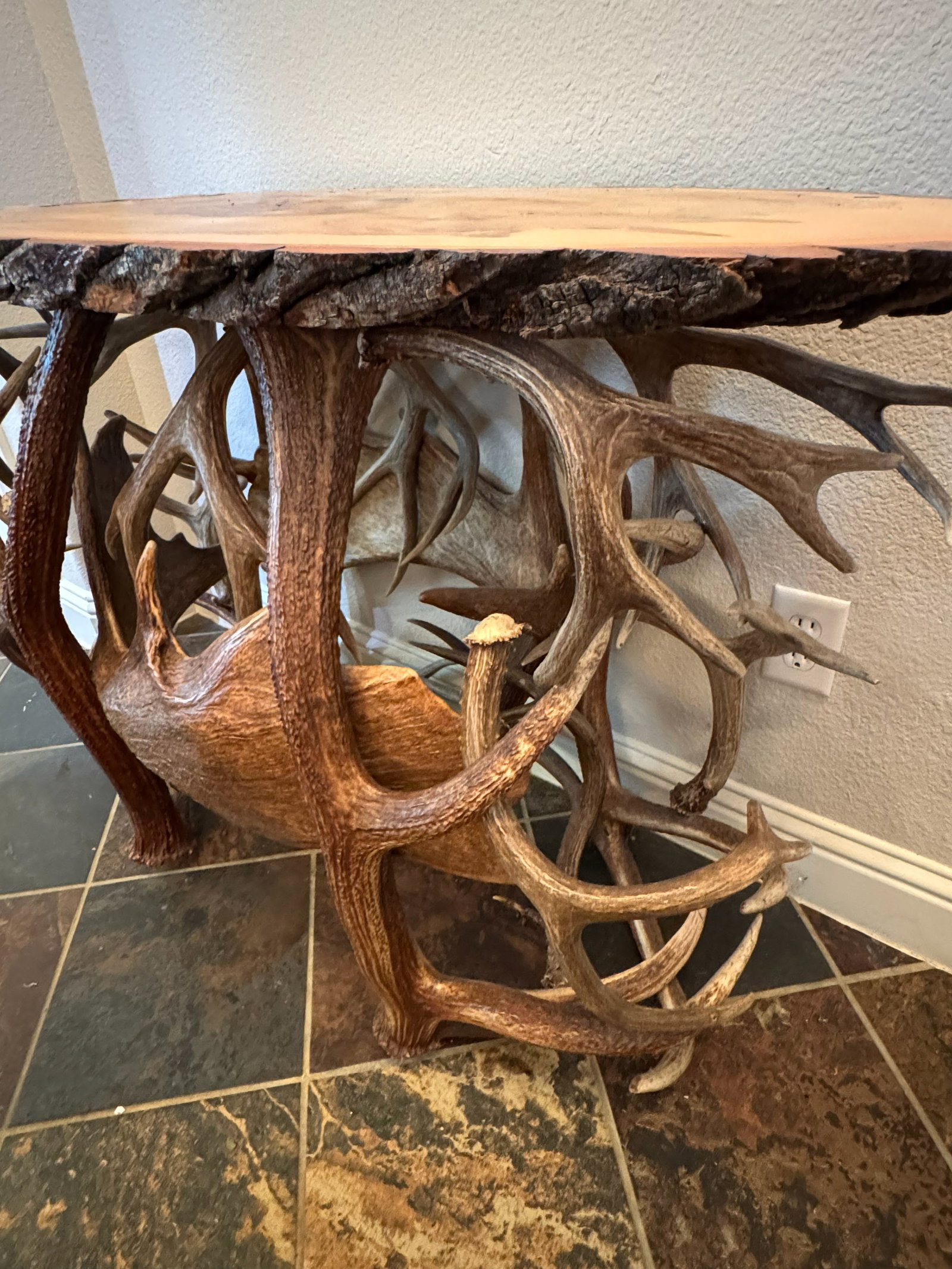 Statement Artisan Live-Edge Console Table with - 7