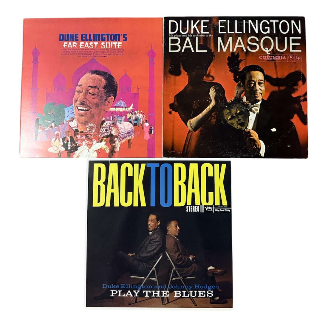 The Sounds of Duke Ellington: Three albums from Duke Ellington: Duke Ellington - Bal Masque LPDuke Ellington & Johnny Hodges - Back To Back LP- Double LP pressed on heavyweight vinyl - Less than 1000 records per stamperDuke