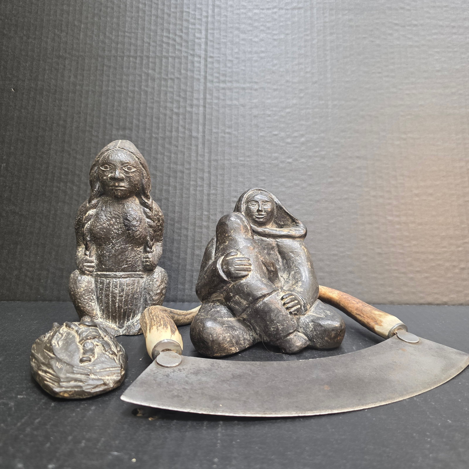 Inuit Stone Figurines and Ulu Knife (1 of 10)