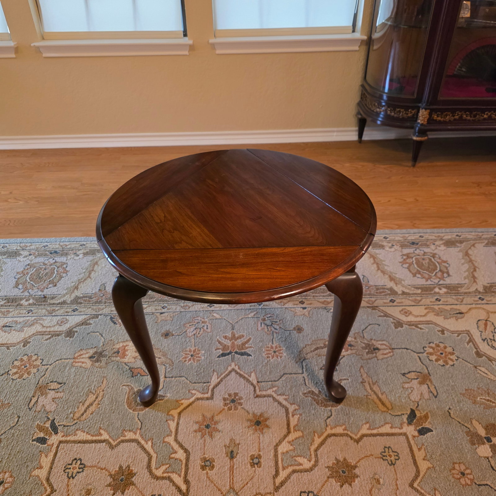 Drop Leaf Cherry Wood Handkerchief Table Queen Anne Style Table by Pennsylvania House (1 of 7)
