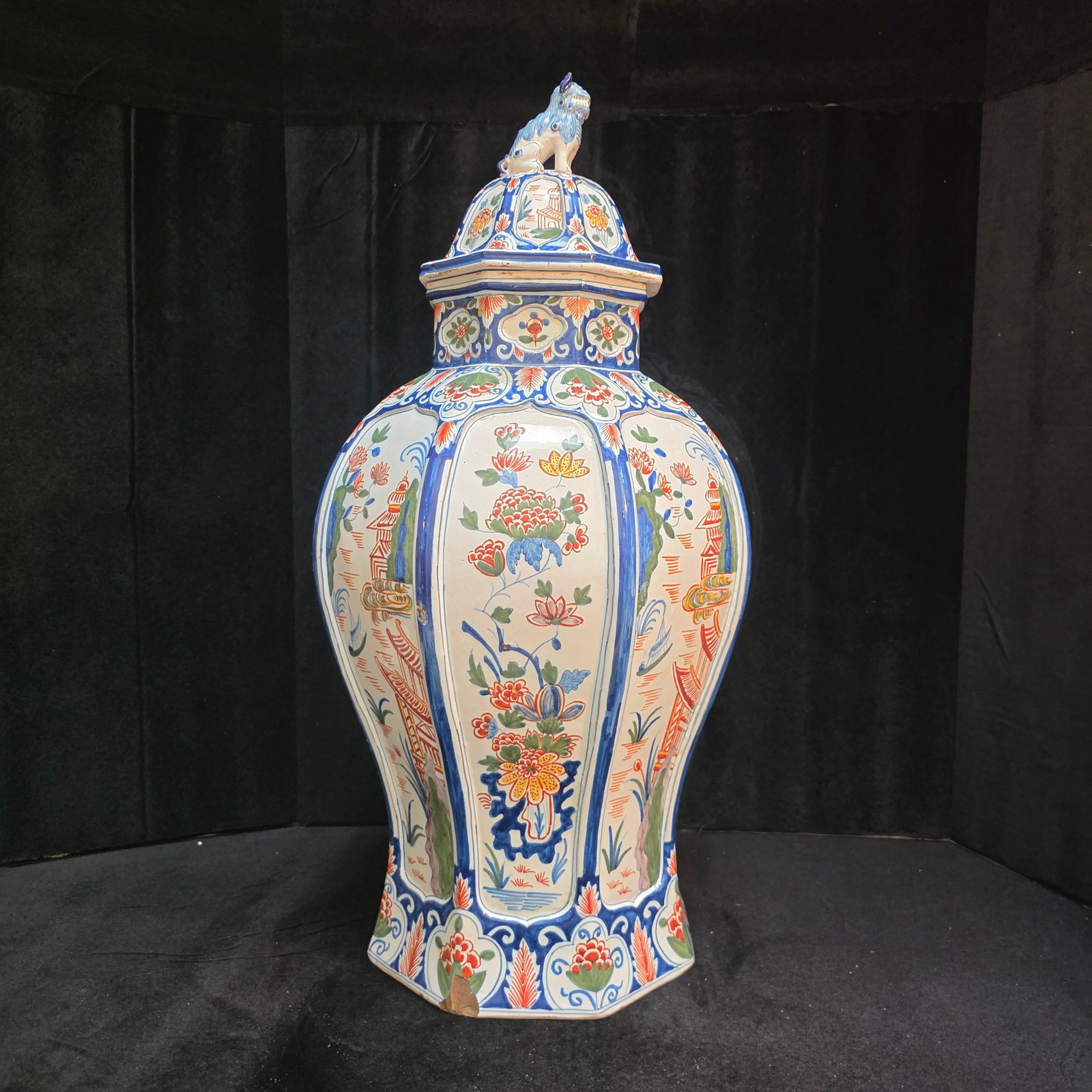 Delftware Polychrome Vase - 4