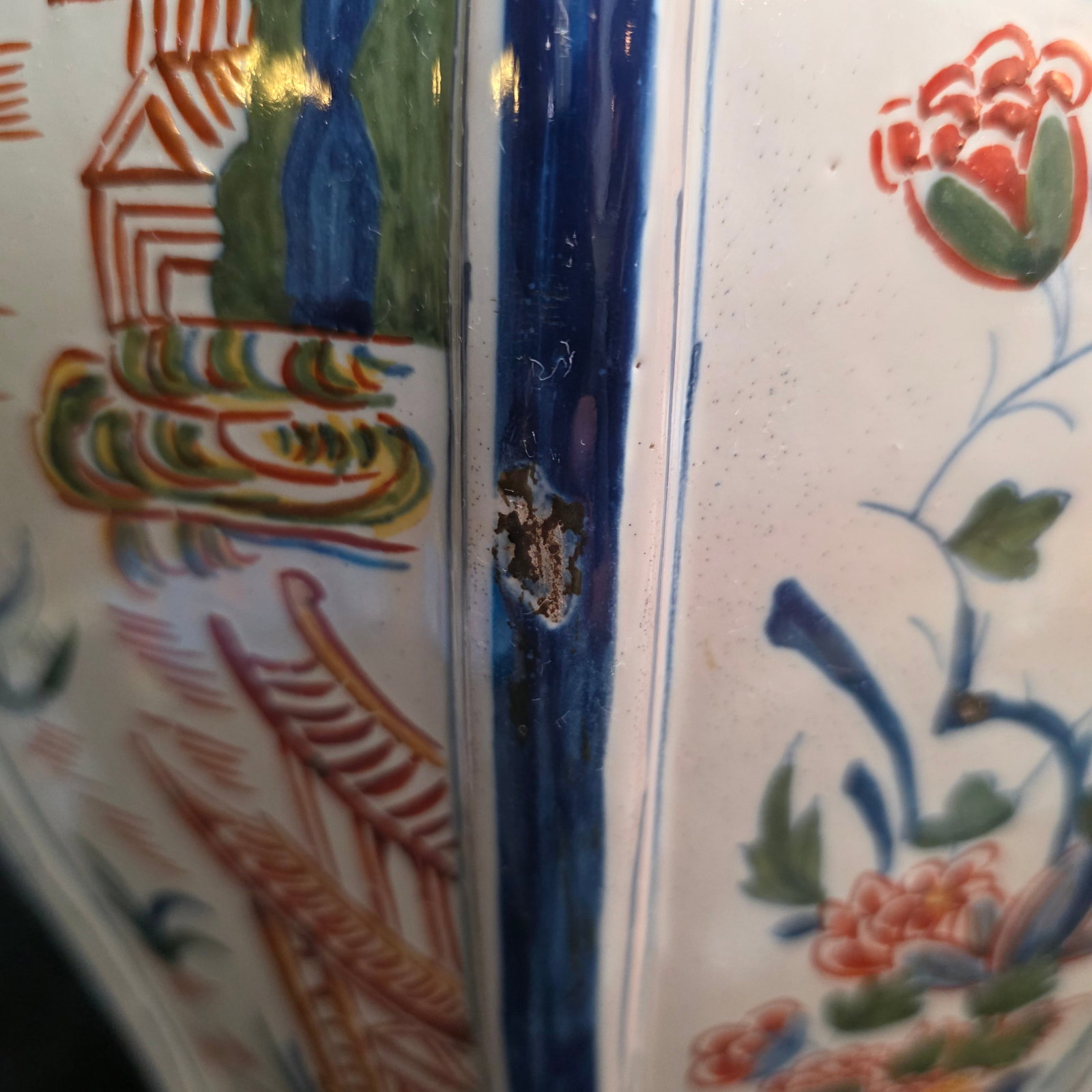 Delftware Polychrome Vase - 7