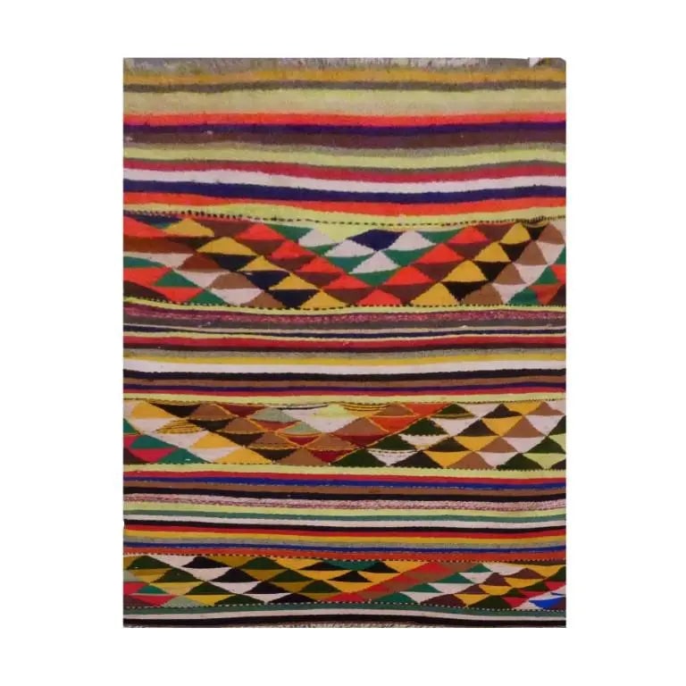 One Of The Kind Sanandaj Vintage Authentic Hand-Knotted Kilim 6'8" X 2'7": ABC Rugs Kilims Inc offers the finest quality hand-knotted vintage rugs and kilims at some of the best prices on the market. We carry a wide selection of sizes, colors, designs, and price ranges to su