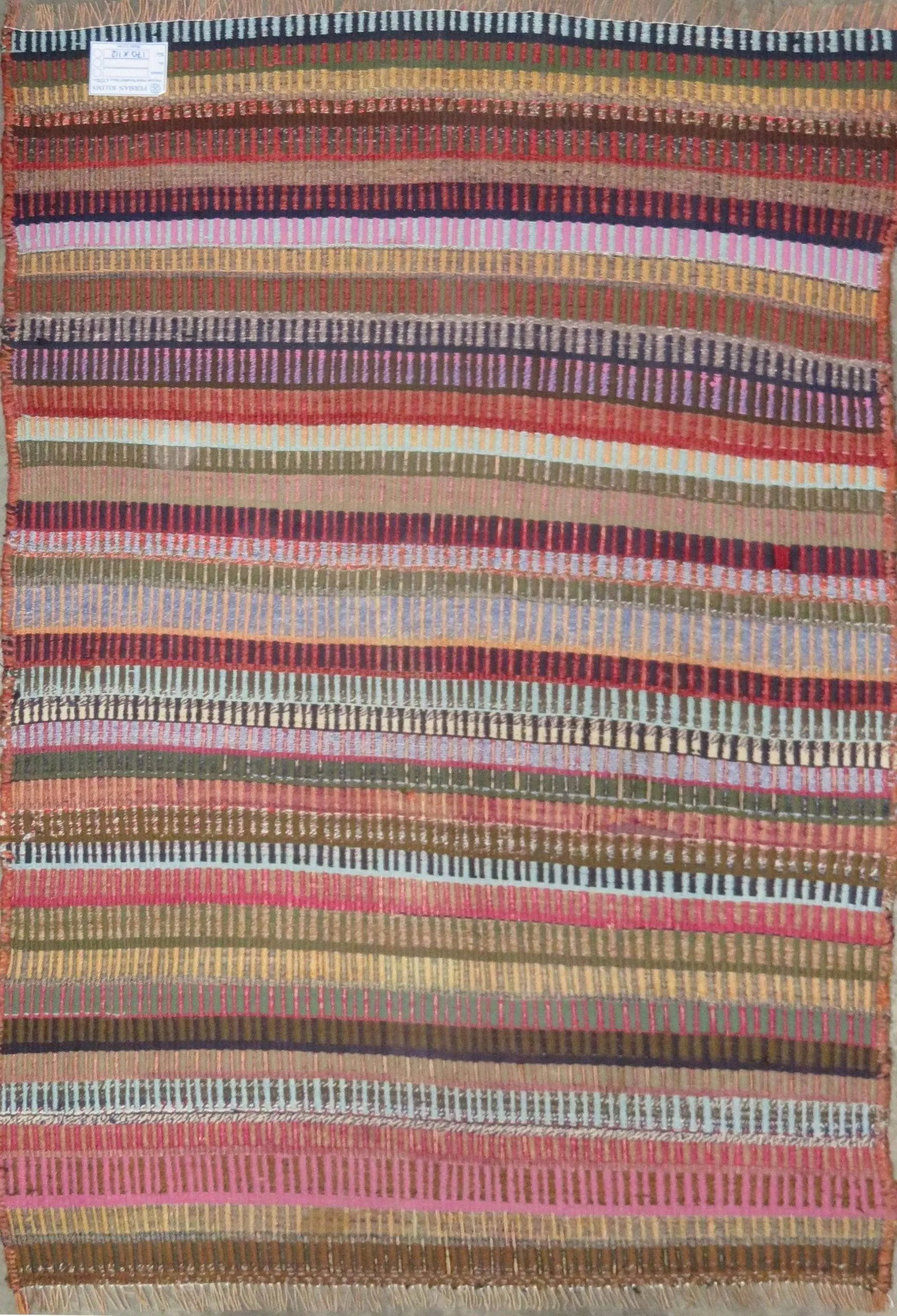 One Of The Kind Authentic Hand-Knotted Sanandaj Vintage Kilim 5'0" X 3'0": Lifetime Exchange Guarantee. The client is responsible for all shipping costs. Please call us for additional pictures and information. ABC Rugs Kilims Collection Sanandaj Seneh, Vintage Kilim Collecti