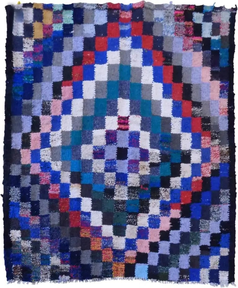 One Of The Kind Authentic Vintage Hand-Knotted Kilim 5'3" X 5'1": Lifetime Exchange Guarantee. The client is responsible for all shipping costs. Please call us for additional pictures and information. ABC Rugs Kilims Collection Vintage Hand-Knotted Kilim Made With N
