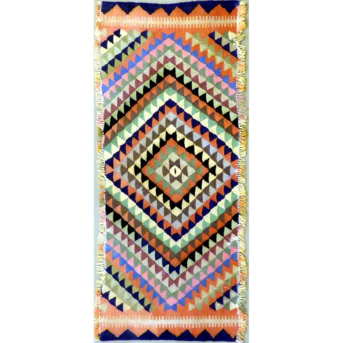 One Of The Kind Authentic Hand-Knotted Sanandaj Vintage Kilim 6'7" X 2'4": Lifetime Exchange Guarantee. The client is responsible for all shipping costs. Please call us for additional pictures and information. ABC Rugs Kilims Collection Authentic Hand-Knotted Sanandaj Vintag