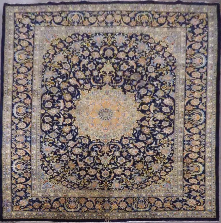 One Of The Kind Persian Kashan Rug 10'0" x 12'3": ABC Rugs Kilims Collection Persian Kashan Hand-Knotted Rug Made With Natural Wool & Cotton 10'0'' X 12'3" Abc372 Hand knotted and meticulously crafted by Persian artisans, this stunning Hand Knott