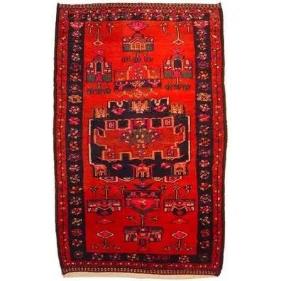 One Of The Kind Persian Hamedan Rug 6'2" x 3'11": ABC Rugs Kilims Collection Authentic Persian Rug Hamedan Traditional Style Hand-Knotted Indoor Area Rug With Natural Wool And Cotton 6'2" X 3'11" Abcr02785 Hand knotted and meticulously crafted by Per