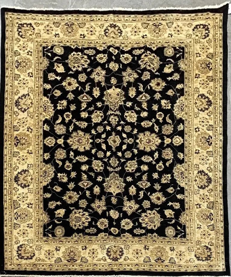 Hand Knotted One Of The Kind Peshawar And Khotan Rug 9'11" x 8'9" Pes_Kho_213 (1 of 1)