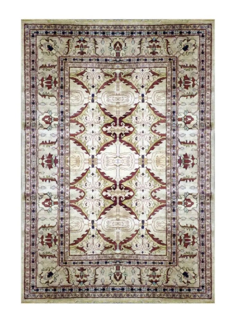 Hand Knotted One Of The Kind Peshawar And Khotan Rug 8'9" x 6'8" Pes_Kho_228: ABC Rugs Kilims Collection Pakistani Traditional Hand-Knotted Rug Made With Natural Wool & Cotton 8'9 X 6'8 (Abc 4510) (Multi Color) Hand knotted and meticulously crafted by Pakistan artisans, thi