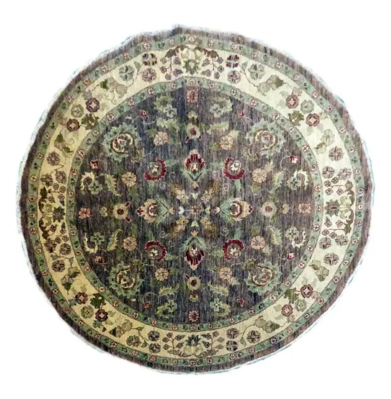 Hand Knotted One Of The Kind Peshawar And Khotan Rug 6'4" x 6'4" Pes_Kho_229 (1 of 1)