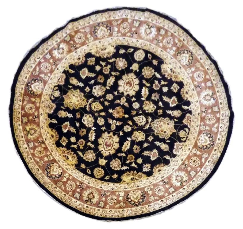 Hand Knotted One Of The Kind Peshawar And Khotan Rug 8'10" x 8'10" Pes_Kho_235 (1 of 1)