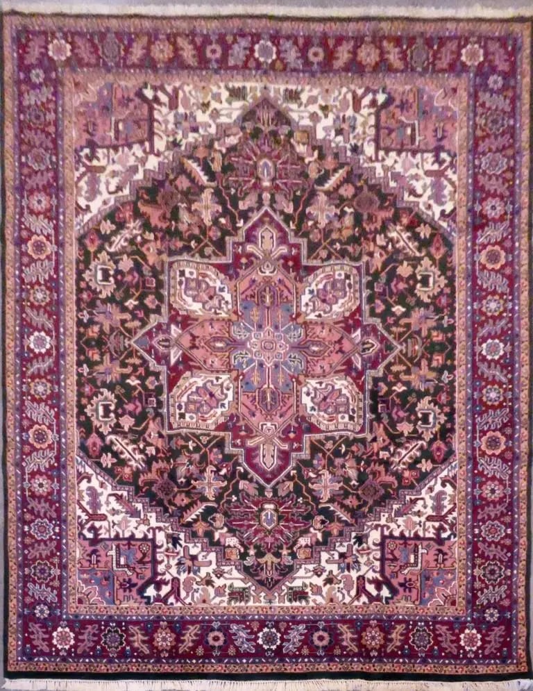Hand Knotted One Of The Kind Peshawar And Khotan Rug 8'8" x 11'4" Pes_Kho_262: ABC Rugs Kilims Collection Pakistani Hand-Knotted Rug Made With Natural Wool And Cotton 8'8'' X 11'4'' (Abc1668) (Multi Color) Hand knotted and meticulously crafted by Pakistan artisans, this stunning