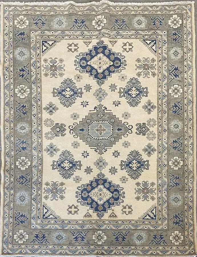 Hand Knotted One Of The Kind Peshawar And Khotan Rug 5'5" x 7'7" Pes_Kho_267 (1 of 1)