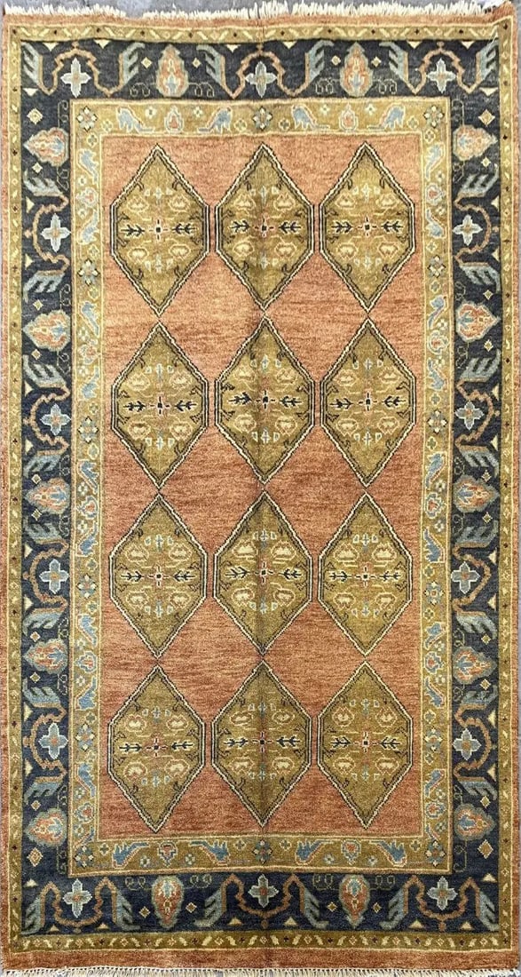 One Of The Kind Indian Hand-Knotted Rug 5'6'' X 8'6" (1 of 1)