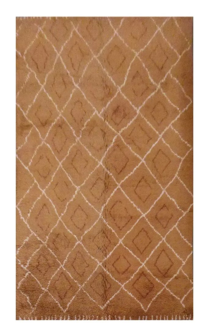 One Of The Kind Indian Modern Design Rug 8'10" X 6'0": ABC Rugs Kilims Collection Indian Traditional Hand-Knotted Rug Made With Natural Wool 8'10'' X 6'0'' (Abc01655) (Brown) Hand knotted and meticulously crafted by Indian artisans, this stunning Indian H